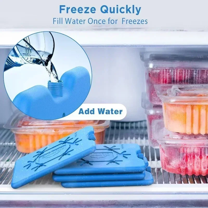 Portable Evaporative Cooler Box, Lightweight Reusable Food Storage Bag with Water Injection, Keeps Food Fresh & Cool for Picnics