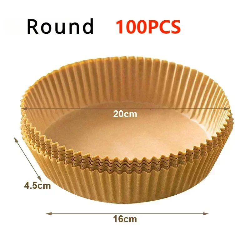 Air Fryer Disposable Paper Parchment Wood Pulp Steamer Cheesecake Air Fryer Accessories Baking Paper for Air Fryer