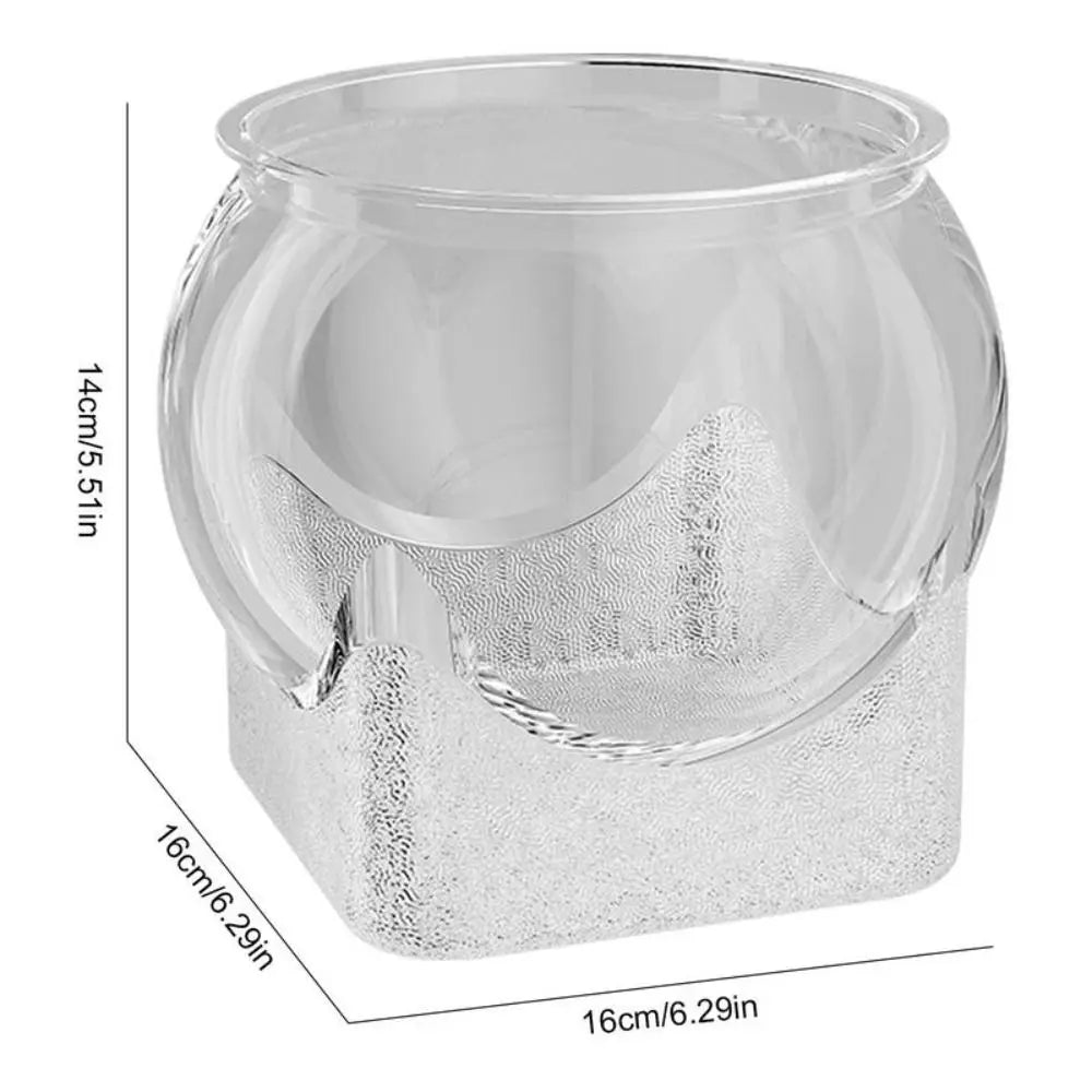 Clear Fish Tank Resistant Falling Round Desktop Aquarium Multifunctional Durable Ornamental Fish Decor