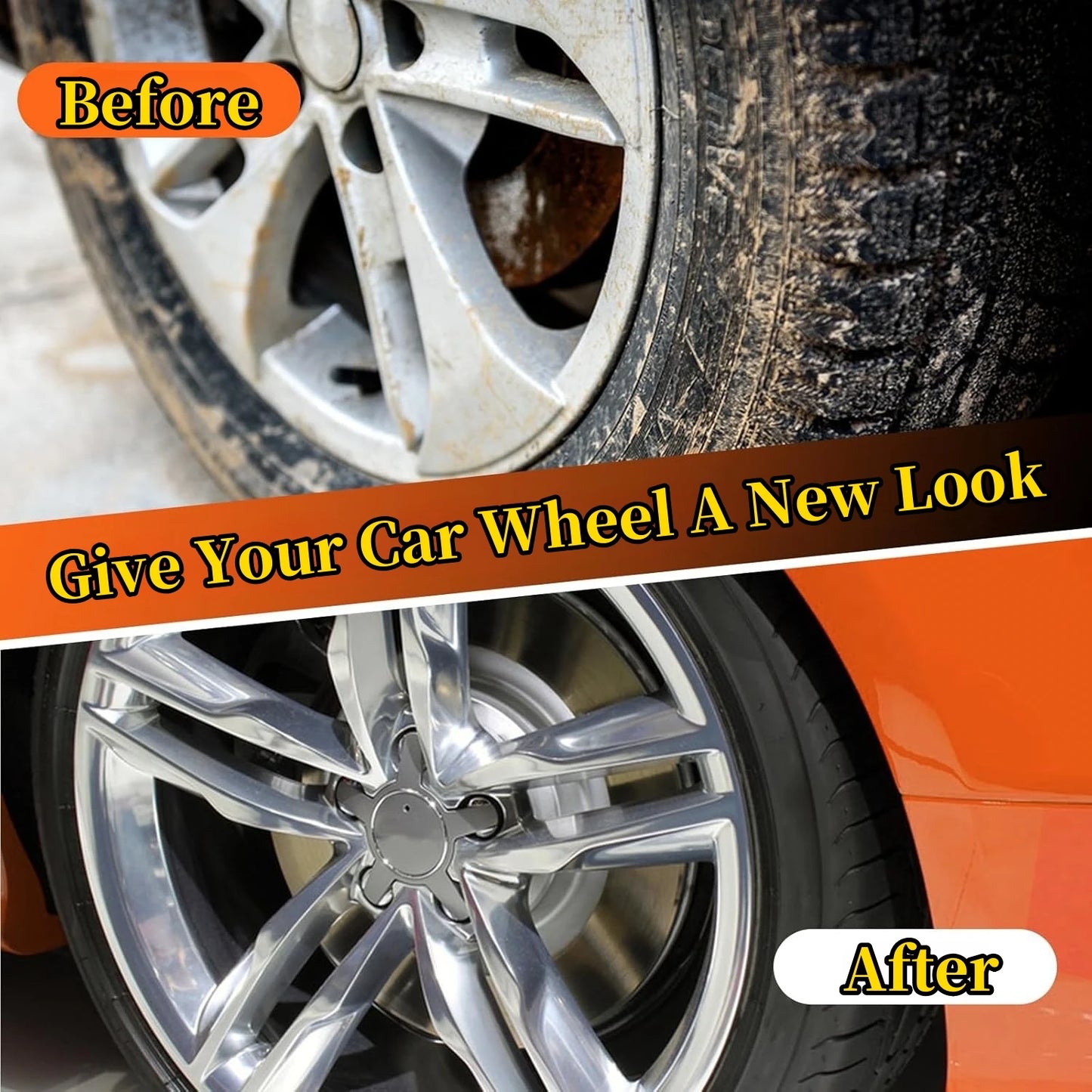 Auto Tire Wheel Detailing Brushs Set Multifunctional Car Cleaning tools for Car Rim Tire Bendable Detail Clean Easy Car Wash Too