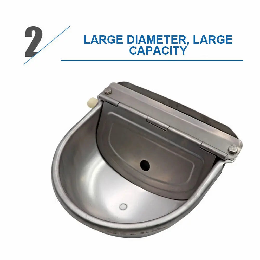 Stainless Pipe Water Trough Bowl Auto Drinking For Dog Horse Chicken Auto Fill