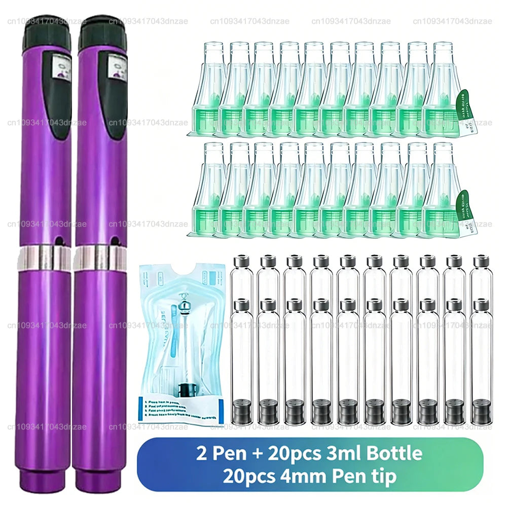 Aluminum Magic Pen Kit Cartridges 3ml Empty Cassette Bottle Individual Packaging Disposable 4mm Pen Tip for Lilly Insulin Pen