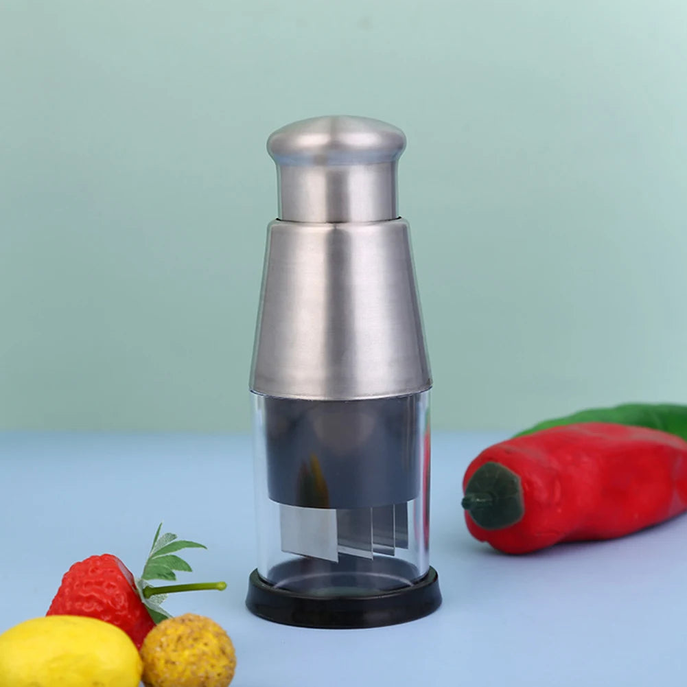 Stainless Steel Manual Hand Chopper Kitchen Tools Garlic Chopper Vegetable Chopper for Garlic Ginger Herbs Nuts