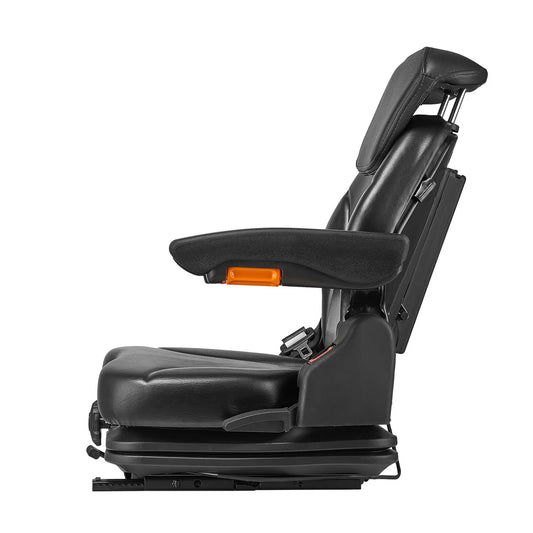 SucceBuy Universal Forklift Seat Tractor Suspension w/  Secure Fold Down w/Micro Switch Lawnmower Seat Skid Loader Bulldozer