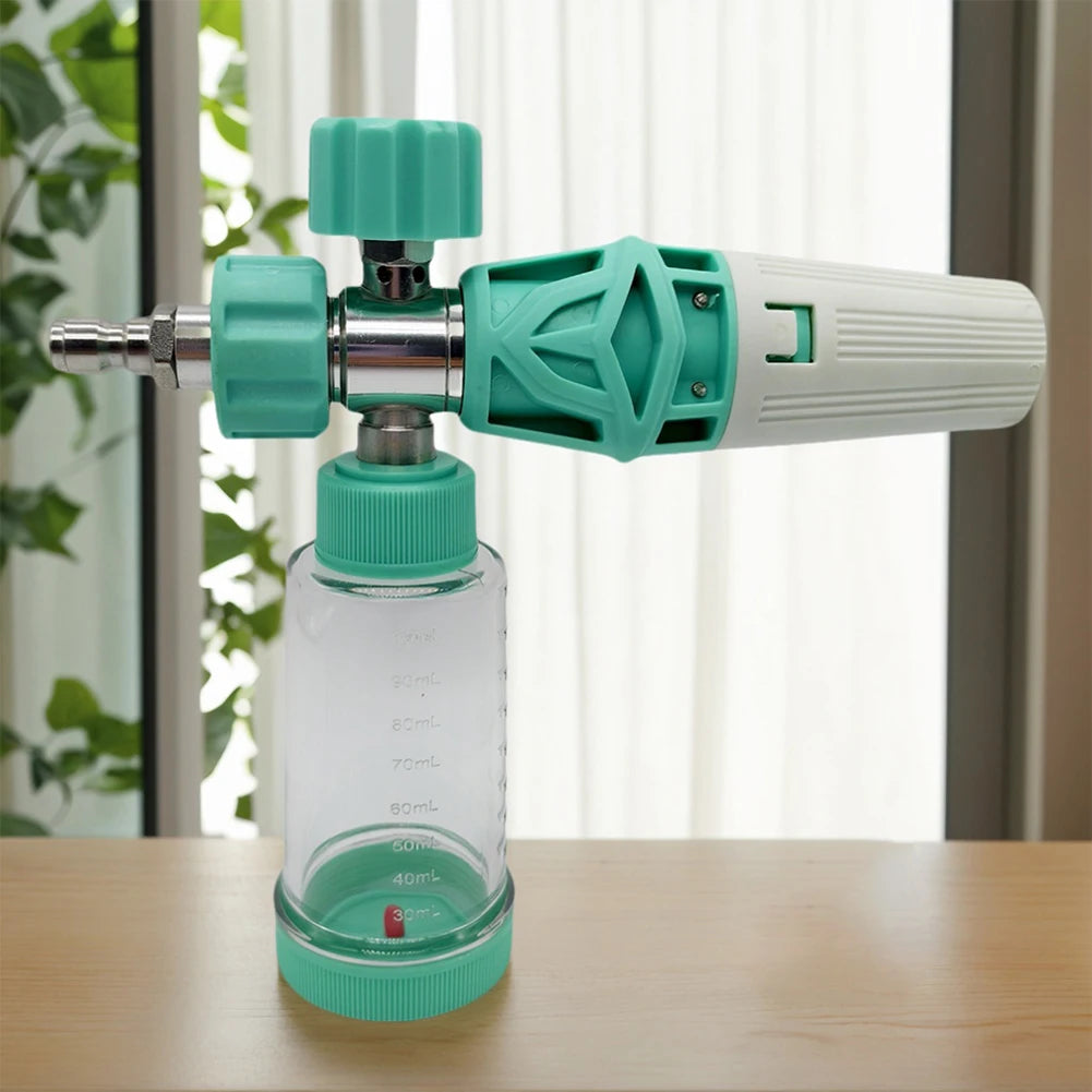 100ml Pressure Washer Gun Adjustable Car Wash Foam Sprayer 1/4 Inch Quick-Connect Liquid Foam Sprayer for Cleaning Cars SUVs