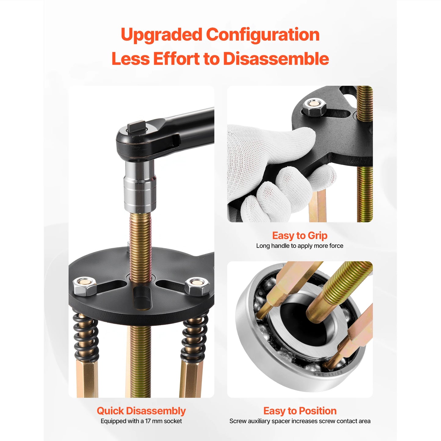 SucceBuy 36-in-1/21-in-1 Bearing Puller Set 3-Jaw Hook Puller for Internal External Bearings and Bearing Without Inner Shaft