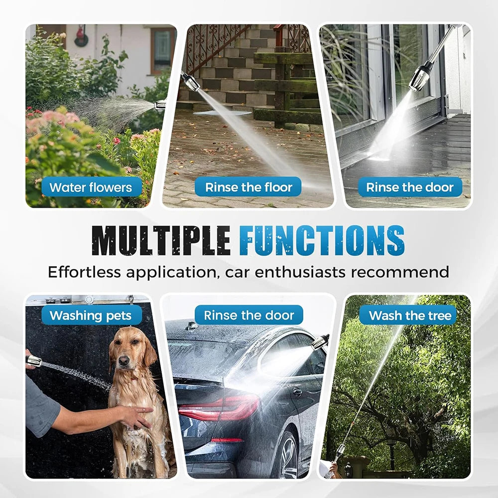 High Pressure Car Wash Water Gun Garden Water Pipe Nozzle Multifunctional Watering Tool Powerful Cleaning For Cars and Gardens