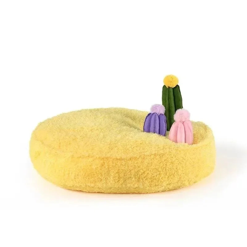 Pet cat dog mat cat nest Cat sleeping nest plush toy round nest cat dog dog soft and comfortable all year round