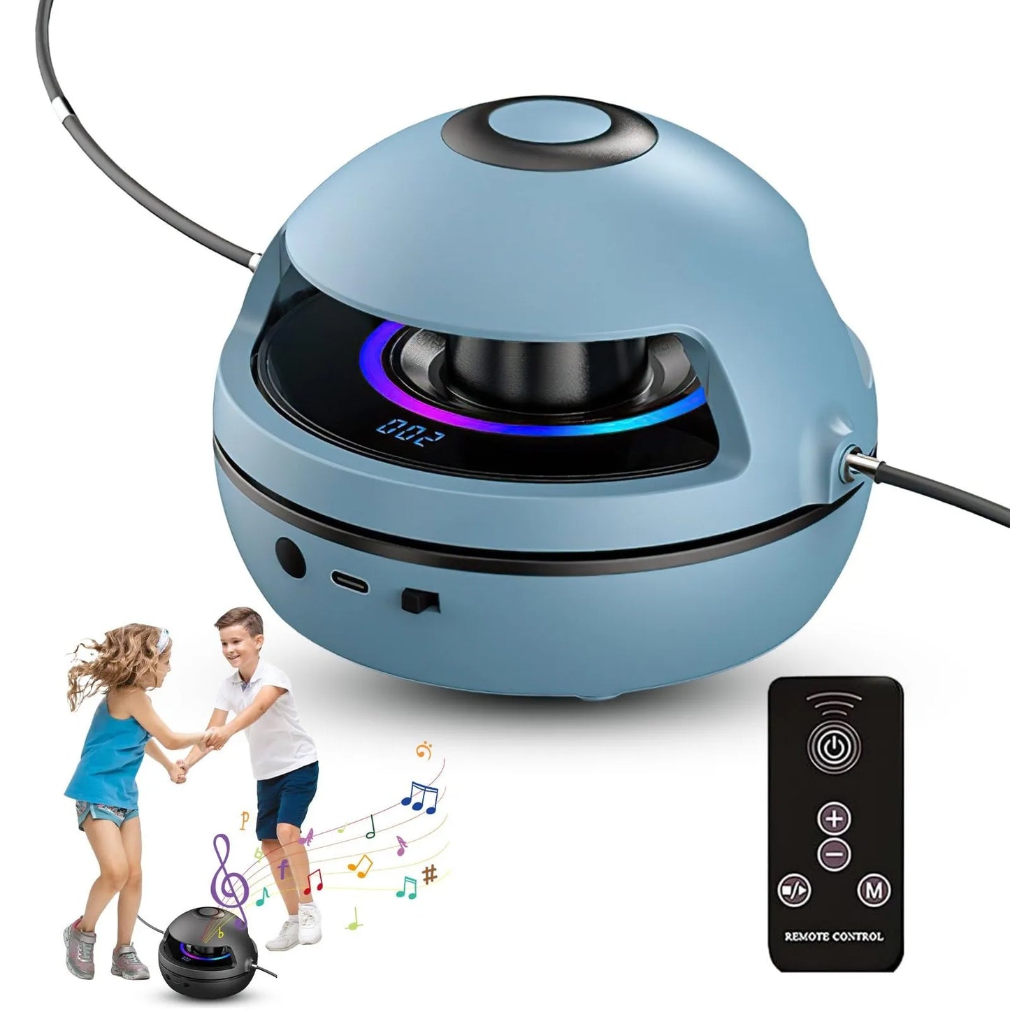 Automatic Music Jump Rope Skipping Machine Counter Electric LED Exercising Smart