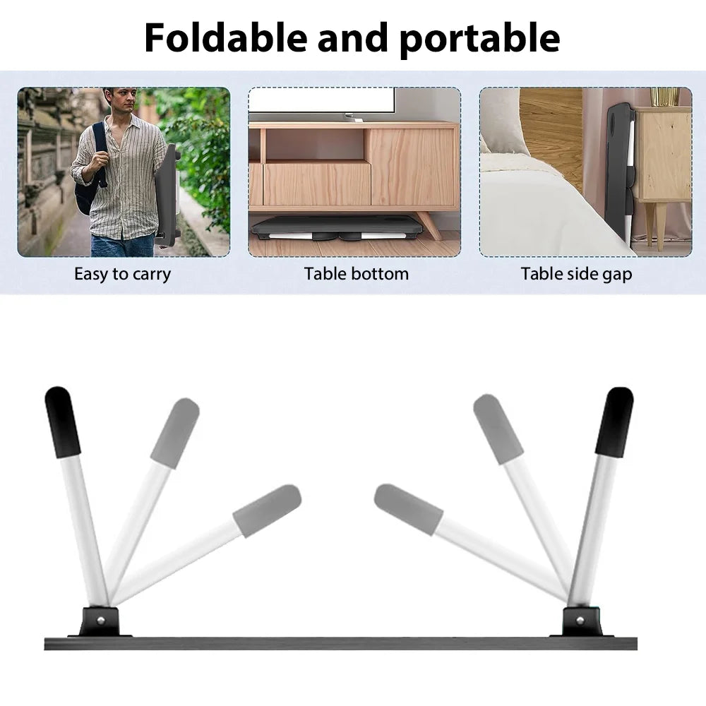 Laptop Bed Table Foldable Lap Standing Desk with Cup Slot for Indoor/Picnic Tray