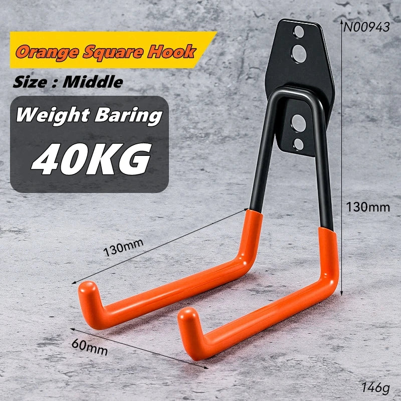 Garage Storage Utility Hooks,Garage Garden Tool Organizer,Hanging Utility Wall Mount Hooks,Heavy Duty Tool Storage Organizer