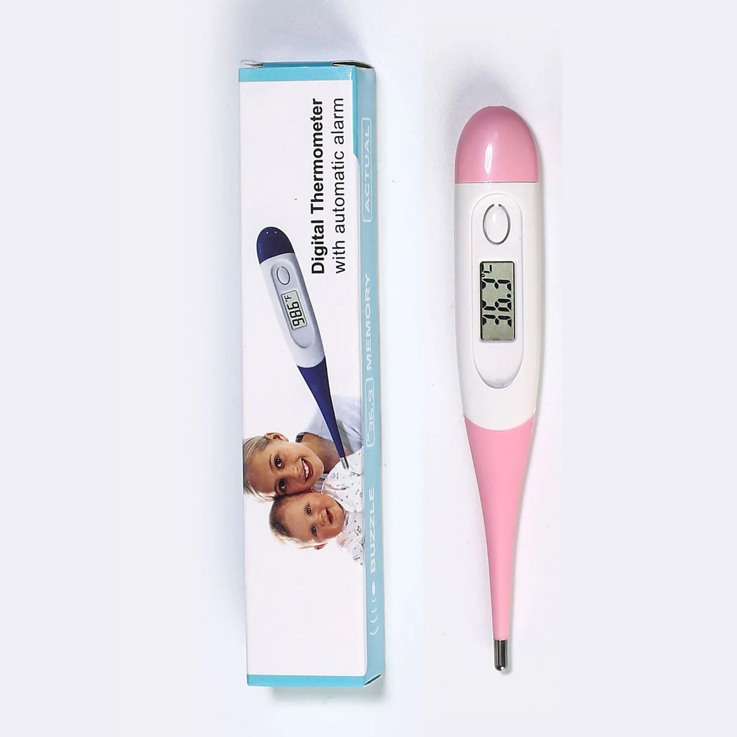 Digital ElectronicThermometer Soft Head Home First Aid Kit Fever Baby Adult Head Oral Armpit Temperature Measurement Instrument