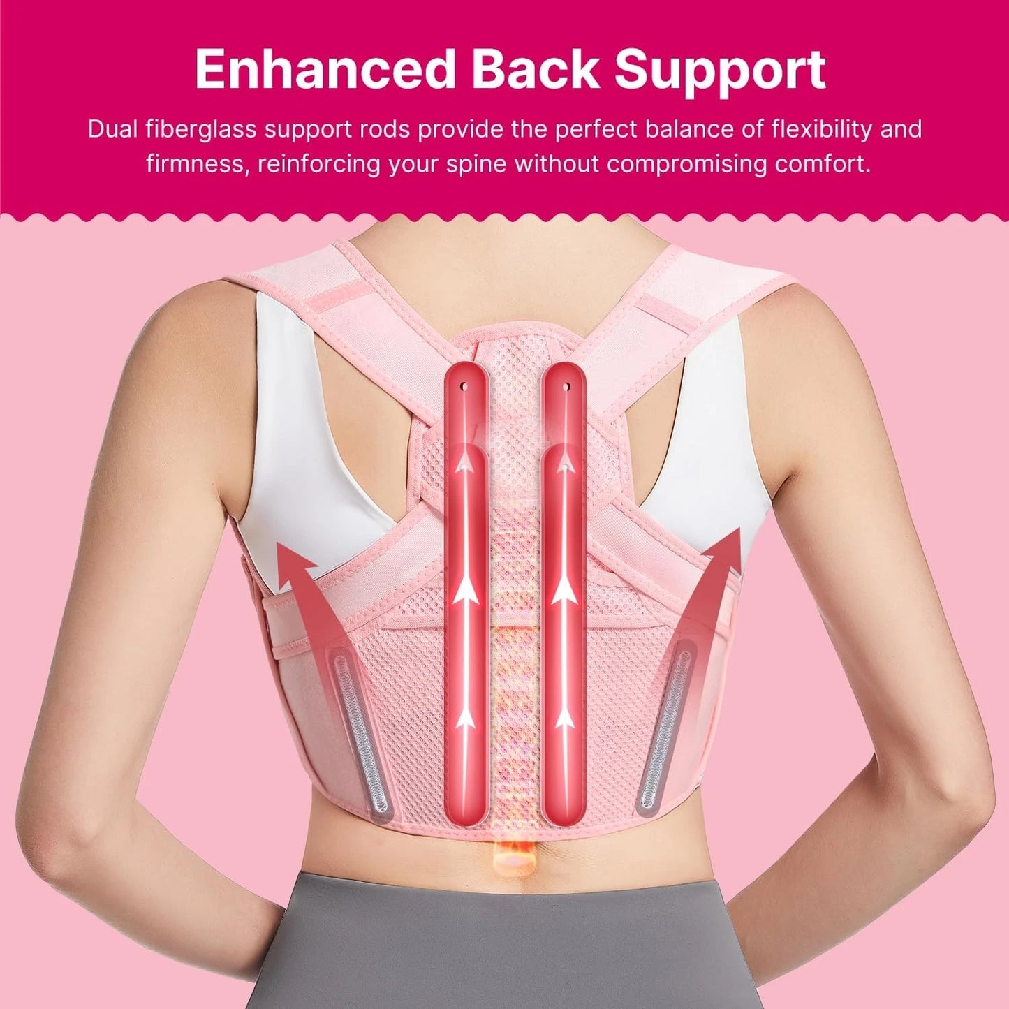 Back Brace Posture Supports for Women and Men, Shoulder Straightener, Adjustable Lightweight Upper Back Brace for Neck Shoulder