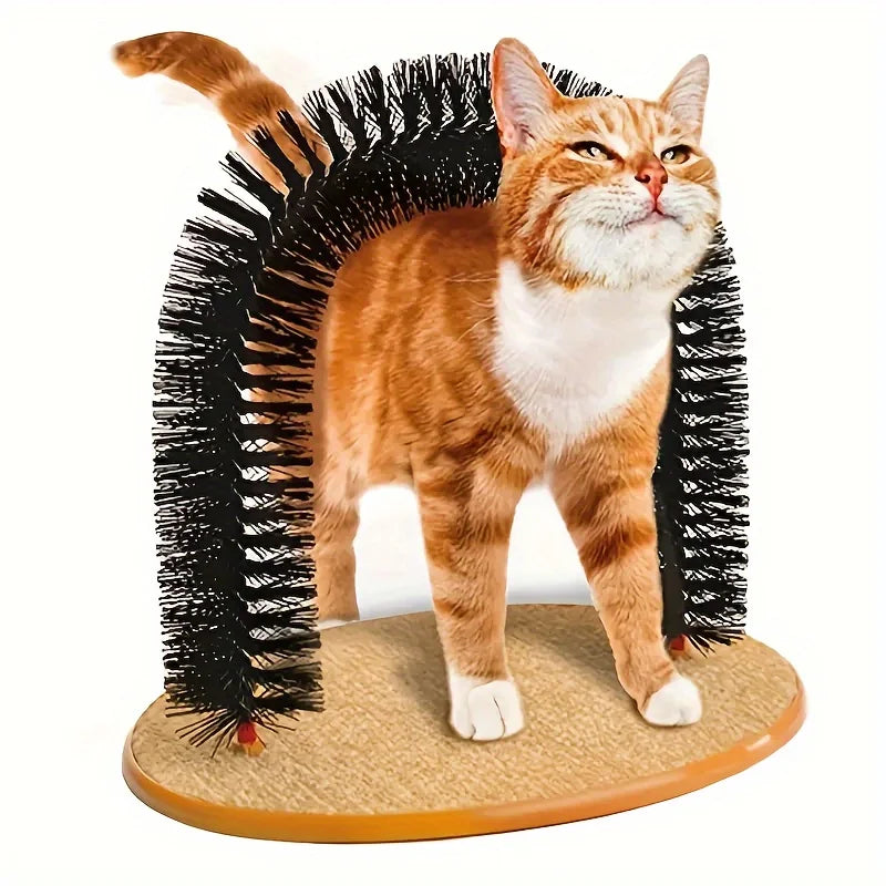 1pc Cat Arch Self Groomer – Massage & Tickle Brush Toy Cats Can't Resist, Pet Grooming Tool