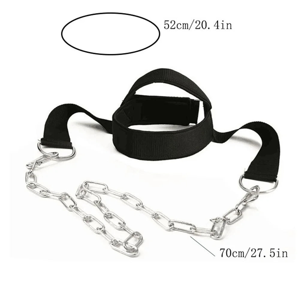 1-5PCS Head Neck Lifting Strap Head Neck Training With Chain Adjustable Head Harness Neck Trainer For Home Gym Bodybuilding New