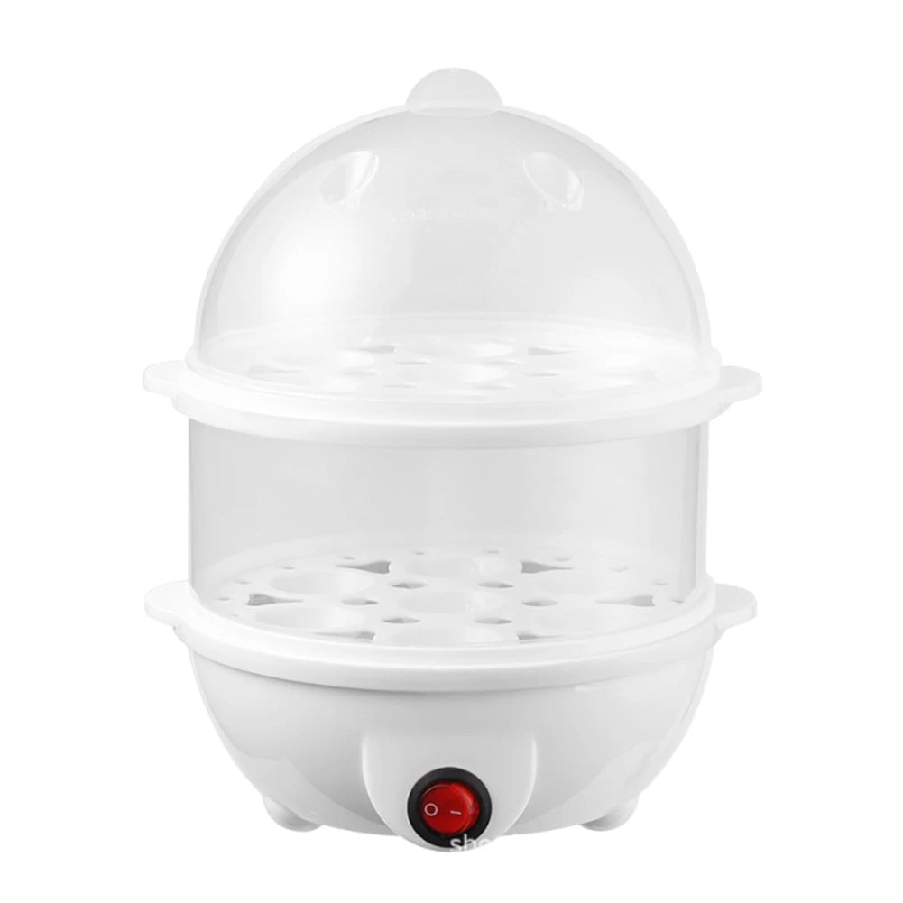 220V Electric Egg Boiler Rapid Heating Multifunctional Egg Cooker Auto-Off Portable Milk Steamer for Cooking Breakfast Machine