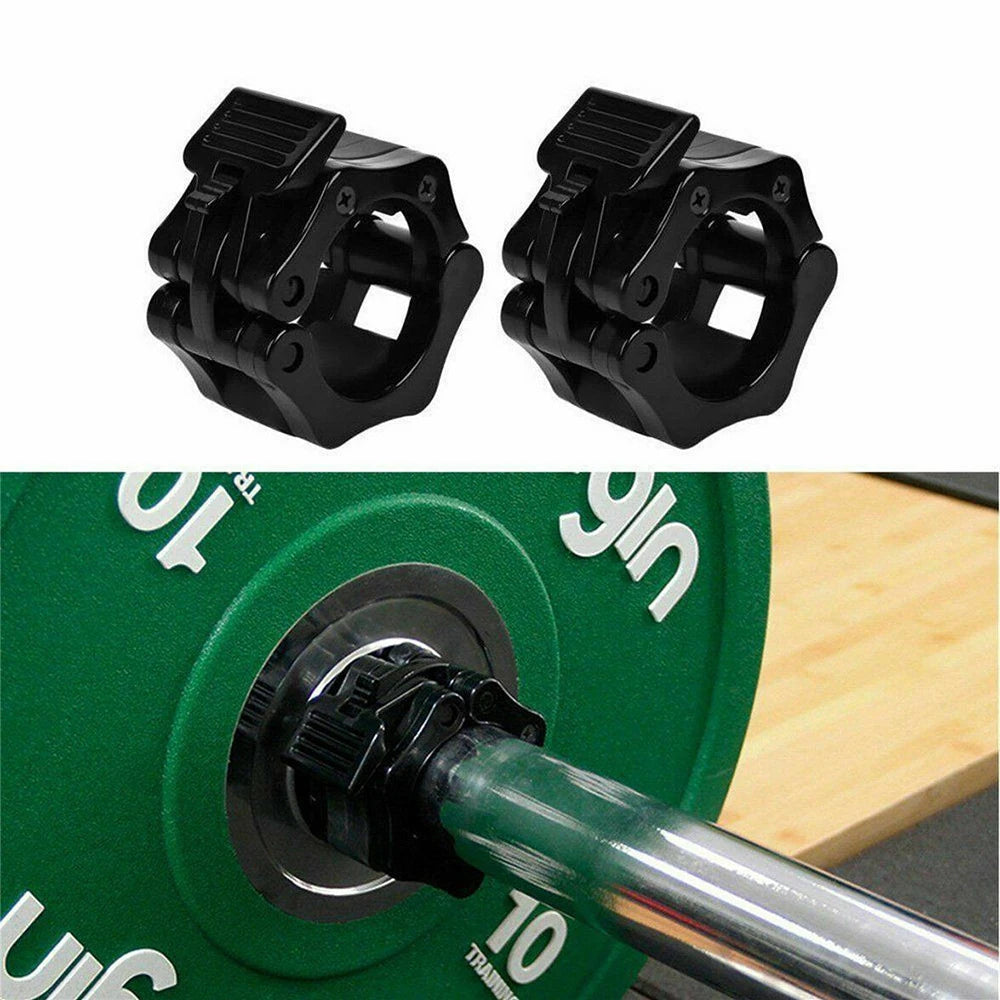 2PCS 50mm Barbell Bar Clamp Spring Collar Clips Gym Weight Dumbbell Lock Lift