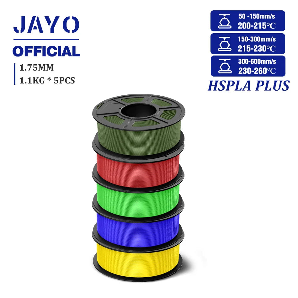 JAYOPLA Plus  Filament 600mm/s 1.75mm High Speed  PLA+ 3D Printer Filament High Flow 3D Printing Mateials Fit Most 3D Printers