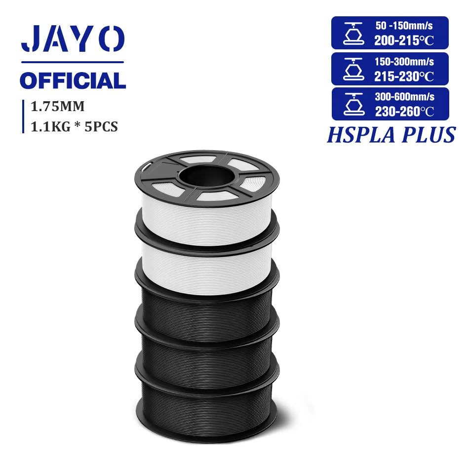 JAYOPLA Plus  Filament 600mm/s 1.75mm High Speed  PLA+ 3D Printer Filament High Flow 3D Printing Mateials Fit Most 3D Printers