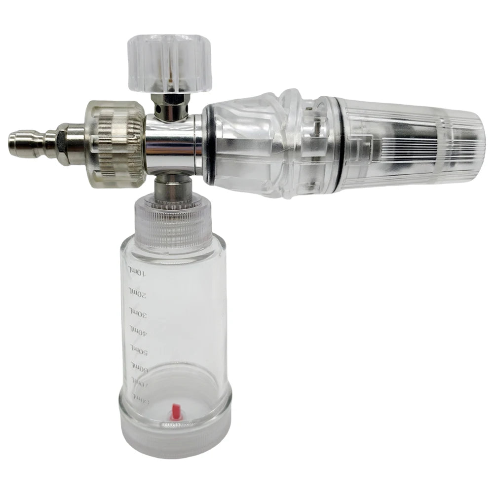 100ml Pressure Washer Gun Adjustable Car Wash Foam Sprayer 1/4 Inch Quick-Connect Liquid Foam Sprayer for Cleaning Cars SUVs