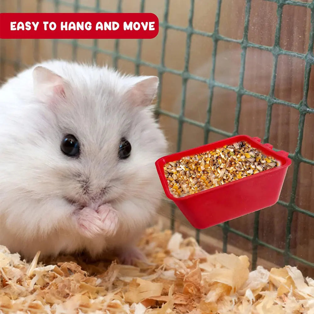 Chicken Cage Cups Hanging Feeding Cups Bird Food Bowls Bunny Cage Feeding Bowl for Pet Parrot Poultry Pigeon Wire Cage