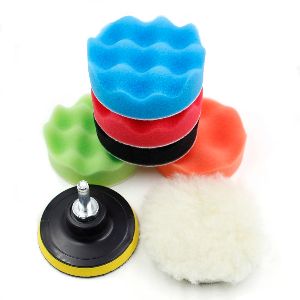3/5/6/7 Inch Car Polishing Kit Polish Pad Car Polish Buffing Pad Abrasive Disc Sponge Foam Pads Polisher For Headlight Refurbish