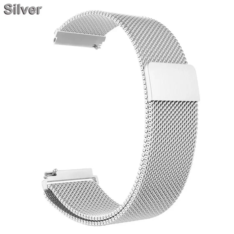 22mm 20mm Stainless Steel Band For Amazfit GTR 47mm 42mm Pace Stratos 2 3 Bip 3 5 6 Bracelet Strap For Amazfit GTR4 3 2/Active 2