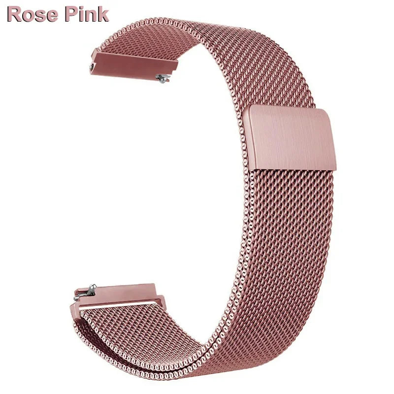 22mm 20mm Stainless Steel Band For Amazfit GTR 47mm 42mm Pace Stratos 2 3 Bip 3 5 6 Bracelet Strap For Amazfit GTR4 3 2/Active 2