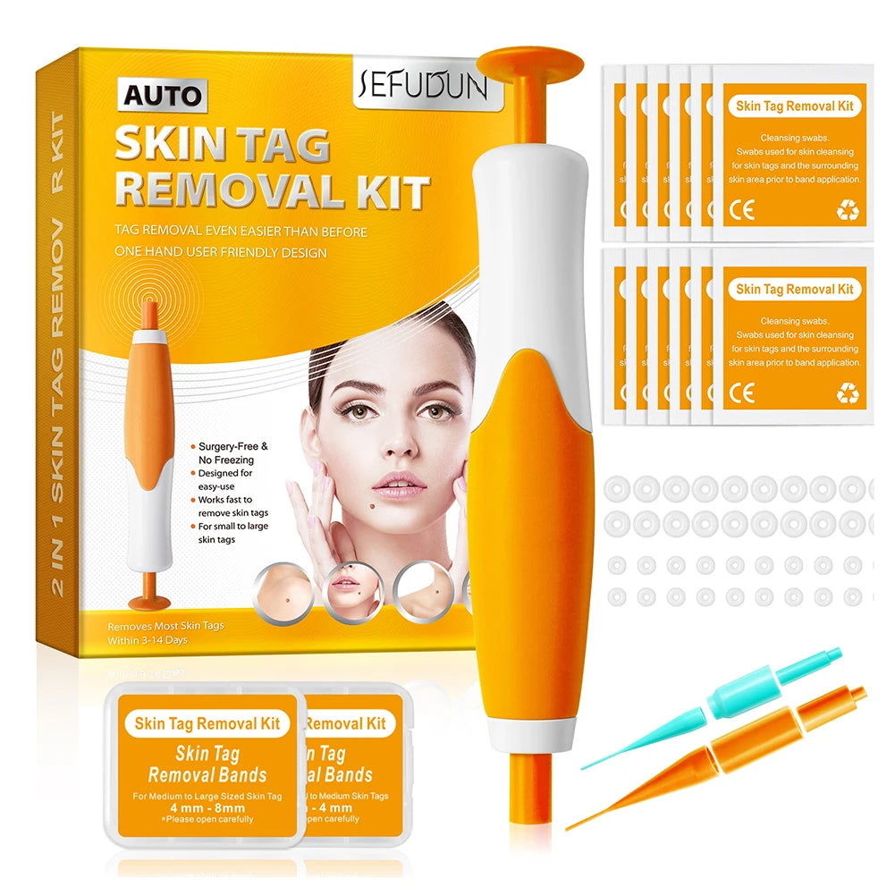 Auto Micro Skin Tag Remover Device 2 IN 1 Standard And Micro Skin Tag Removal Kit Adult Mole Wart Remover Face Care Beauty Tools