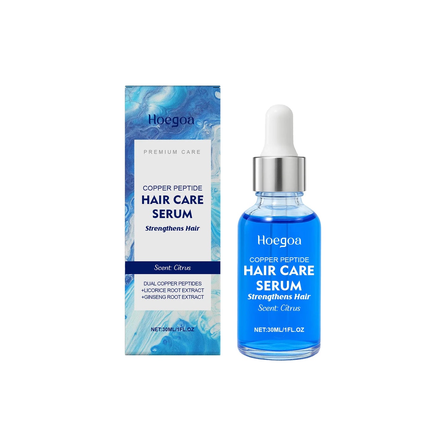 Copper Peptide Hair Growth Serum Promote Regrowth Repair Damage Scalp Massage Thicken Hair Nourish Smooth Anti Loss Hair Essence