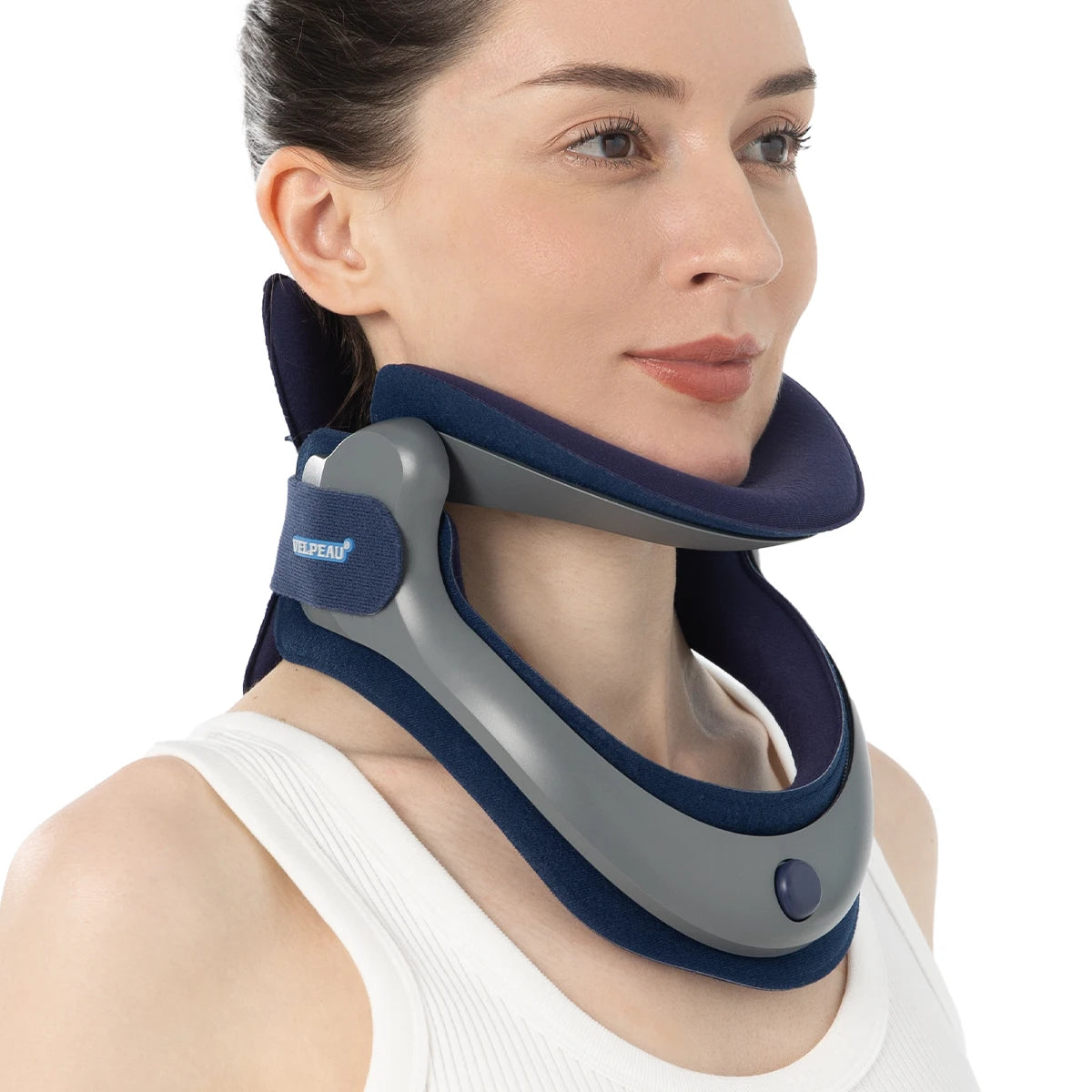 VELPEAU Neck Traction Device for Spine Pressure and Pain, Adjustable Neck Stretcher, Cervical Posture Corrector