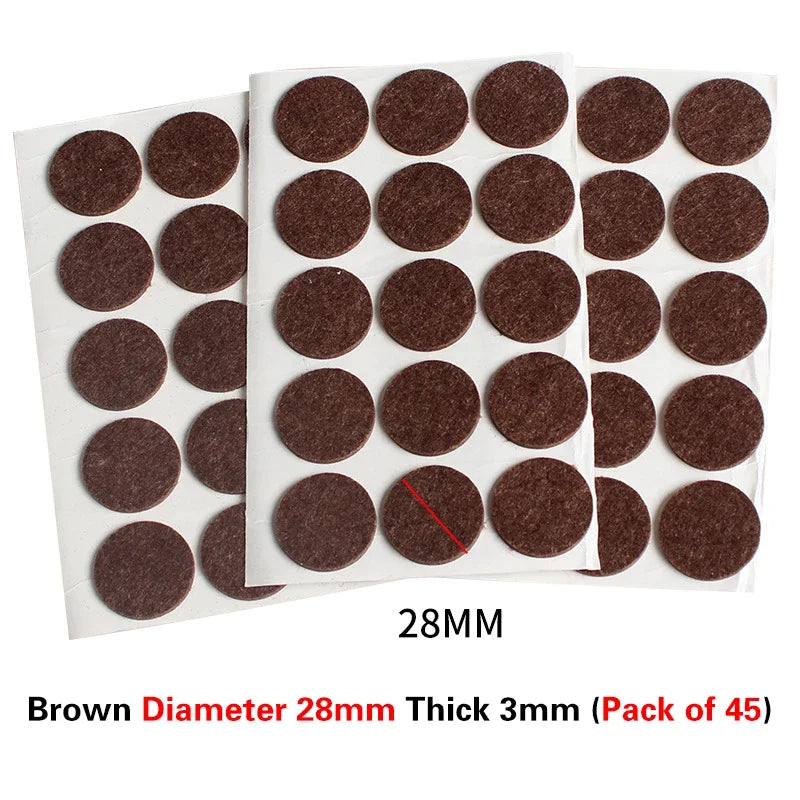 16 Styles Thicken Self Adhesive Felt Chair Leg Pads Floor Protectors Furniture Legs Table Leg Covers Round Bottom Anti-Slip Pads