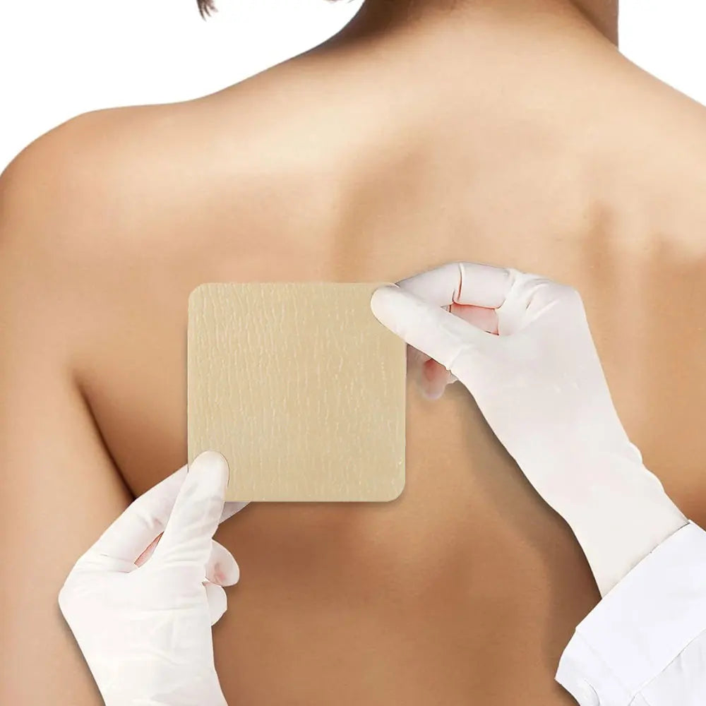 1-50PCS Silicone Adhesive Dressing Wound Healing Foam Absorbent Dressing Foam with No Border