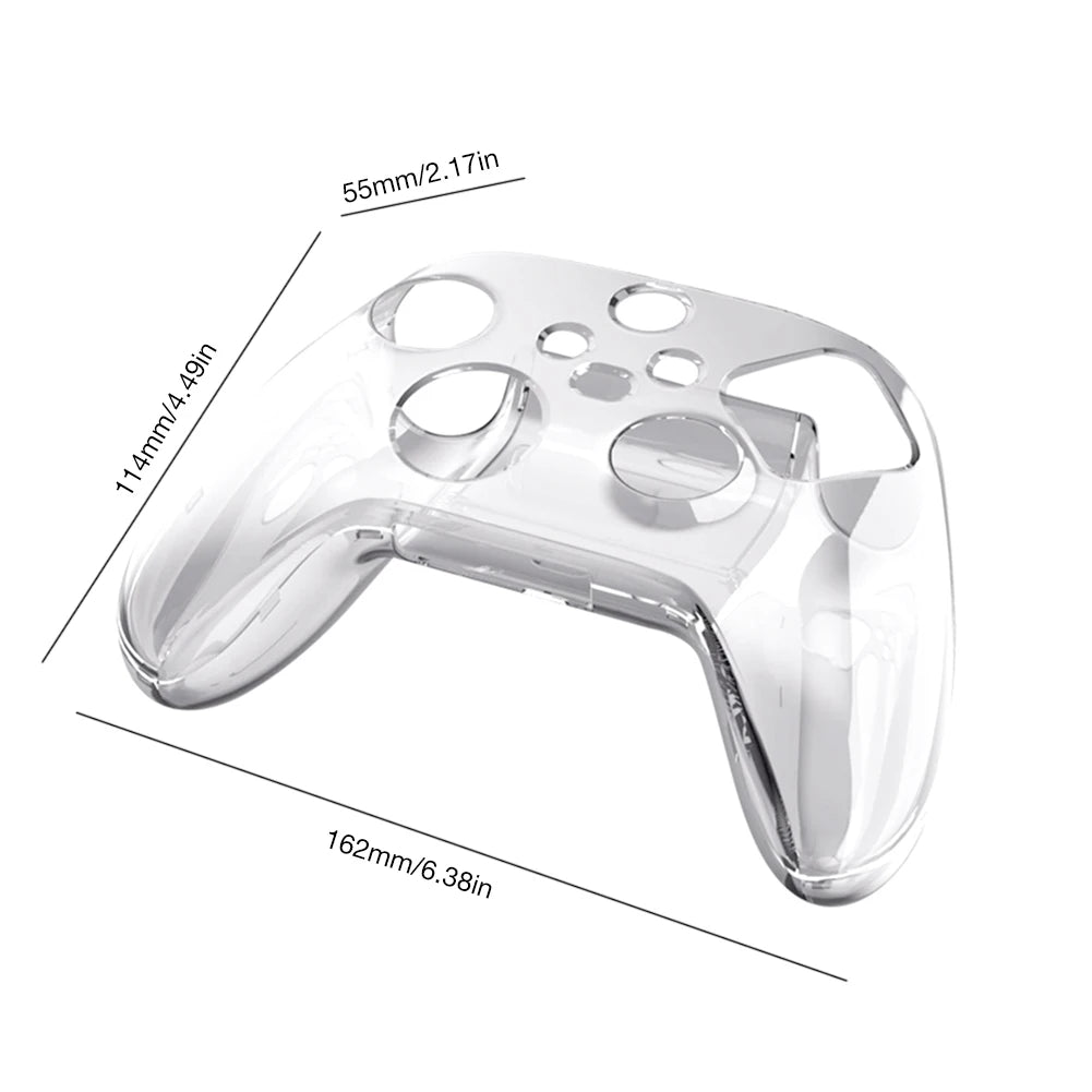 Hard Protective Case Anti-Slip Handle Shell Shockproof Transparent Skin Housing Case for Xbox Series X/S Controller  Accessories