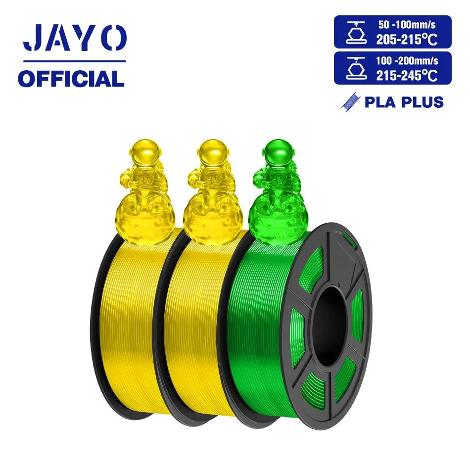 JAYO PLA+ 3D Filament PLA Plus 3D Printer Filament Neatly Wound PLA 1.75mm For FDM 3D Printers High Toughness Materials