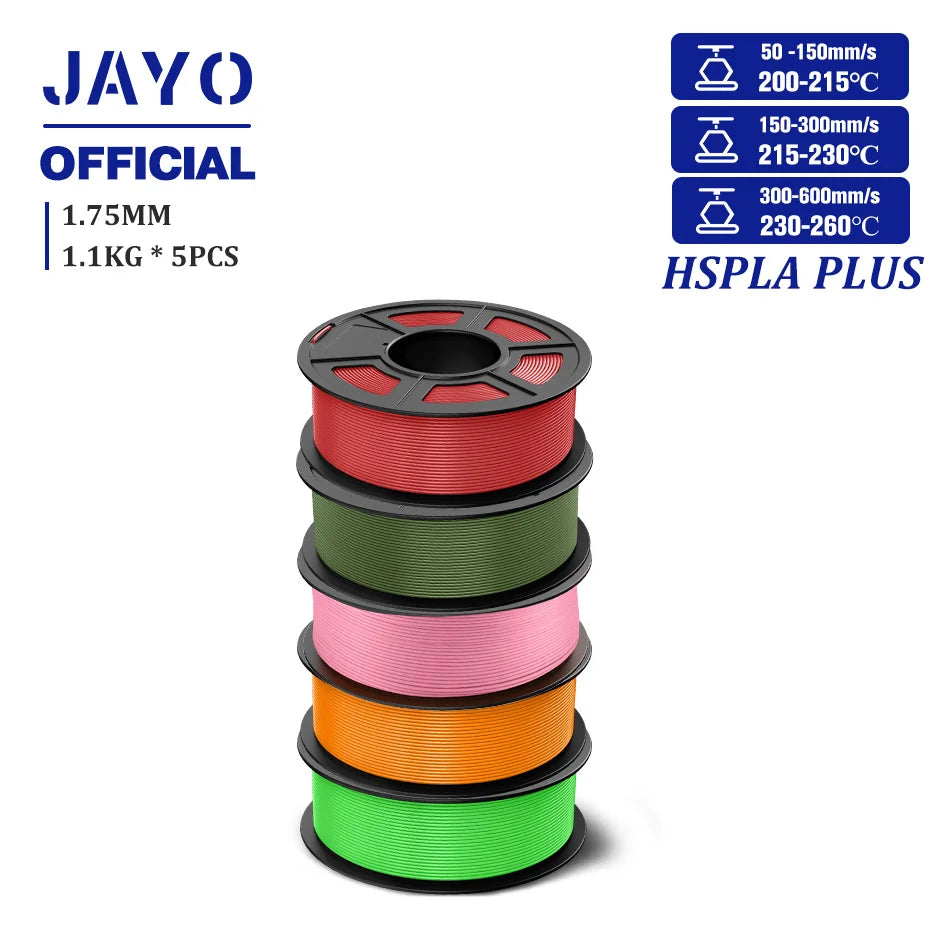 JAYOPLA Plus  Filament 600mm/s 1.75mm High Speed  PLA+ 3D Printer Filament High Flow 3D Printing Mateials Fit Most 3D Printers