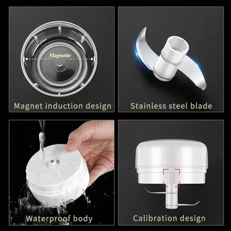 100/250ml Electric Kitchen Food Chopper Mini Garlic Masher crusher USB Portable Meat Grinder Vegetable Chopper for kitchen tools