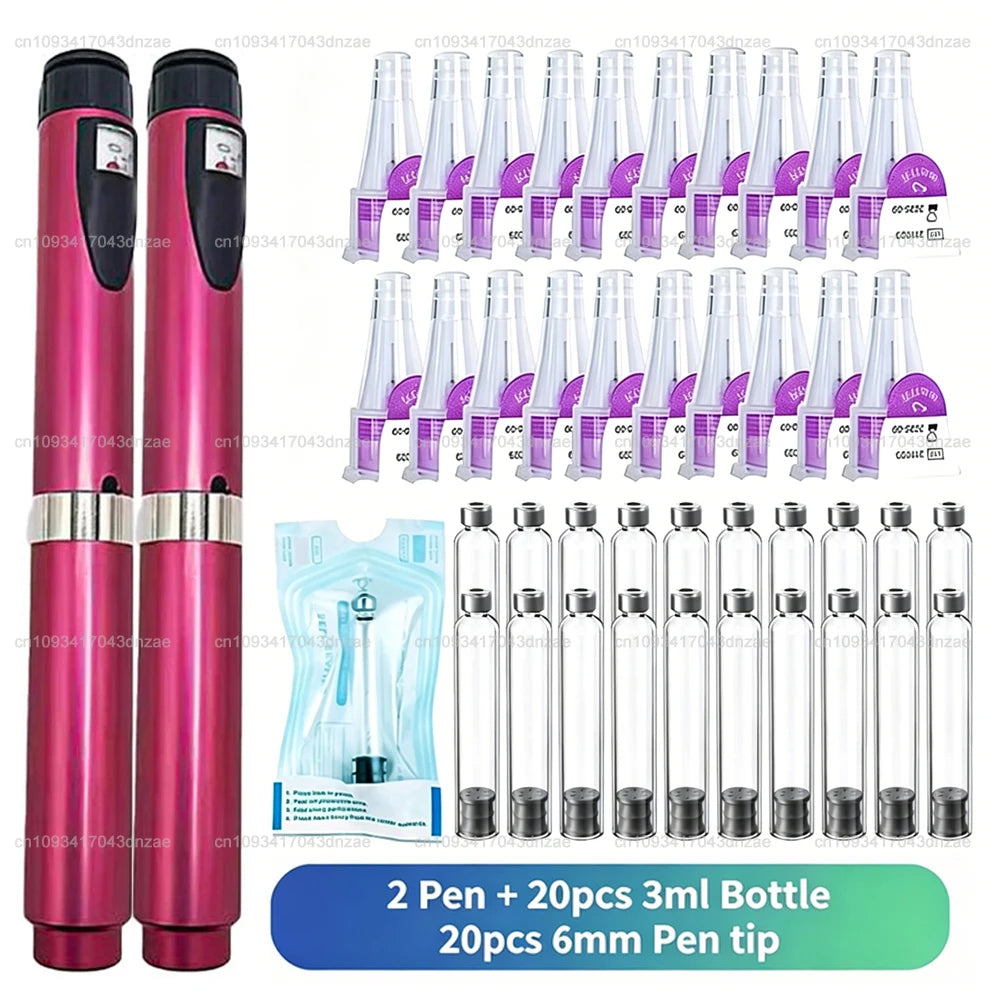 Aluminum Magic Pen Kit Cartridges 3ml Empty Cassette Bottle Individual Packaging Disposable 6mm Pen Tip for Lilly Insulin Pen