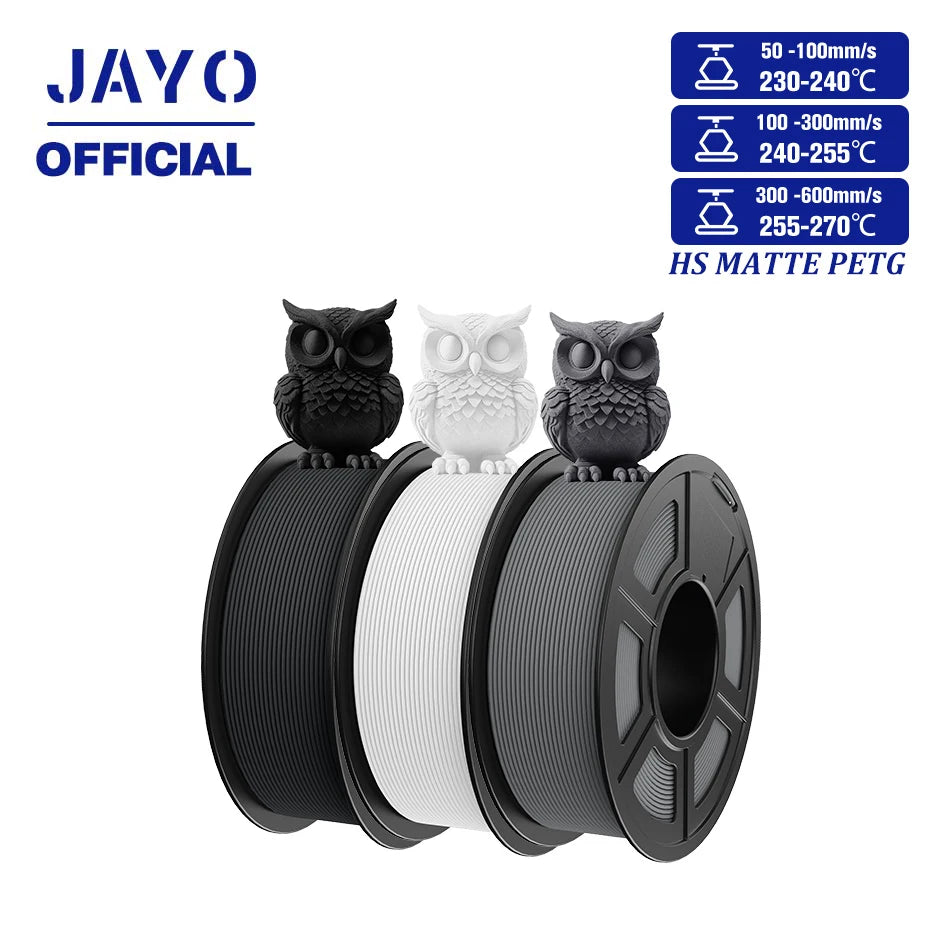 JAYO 3D Filamen 1.75mm PLA/ PETG / High Speed Matte PETG/ PLA+ 3D Printer Filament for FDM 3D Printers 3Rolls/set