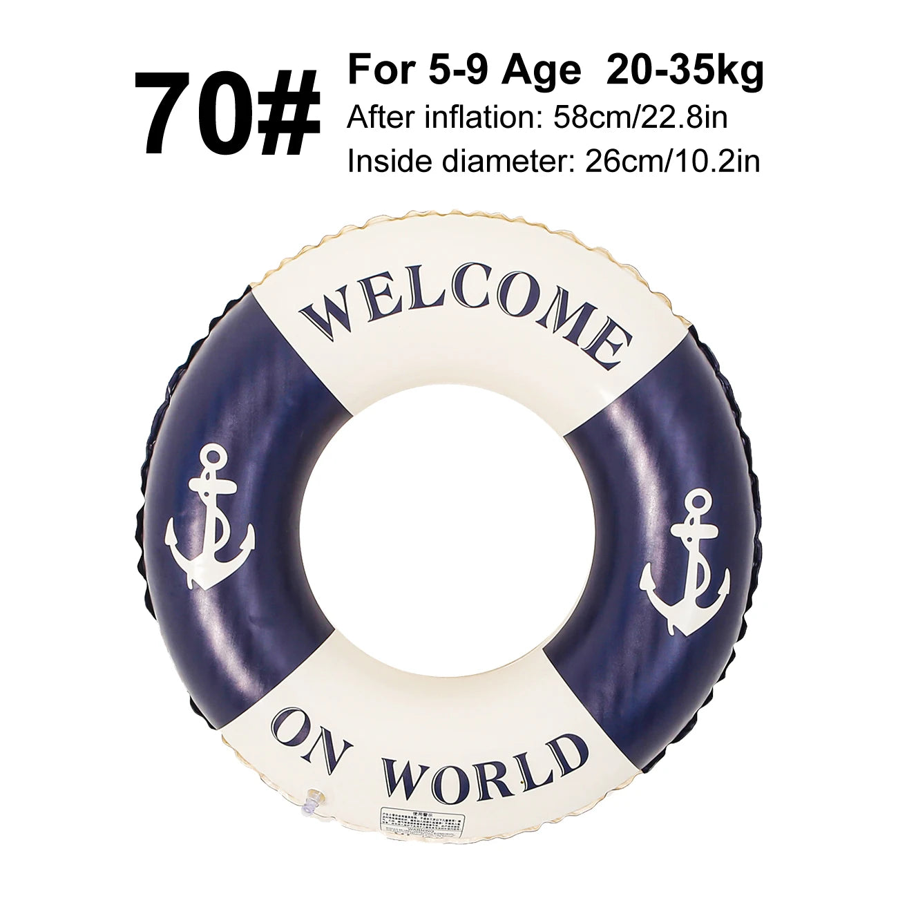 Retro Boat Anchor Women's Swimming Ring, Swimming Pool Floating Row Adult Handrail Lifebuoy, Leisure Beach Swimming Inflatable F