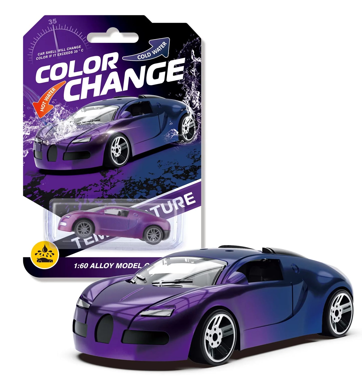 1:64 Mini Water & Temp Color Change Alloy racing cars Toy Pull Back Racing Vehicles Model Toy for Bath  Pool Water Funny Gift