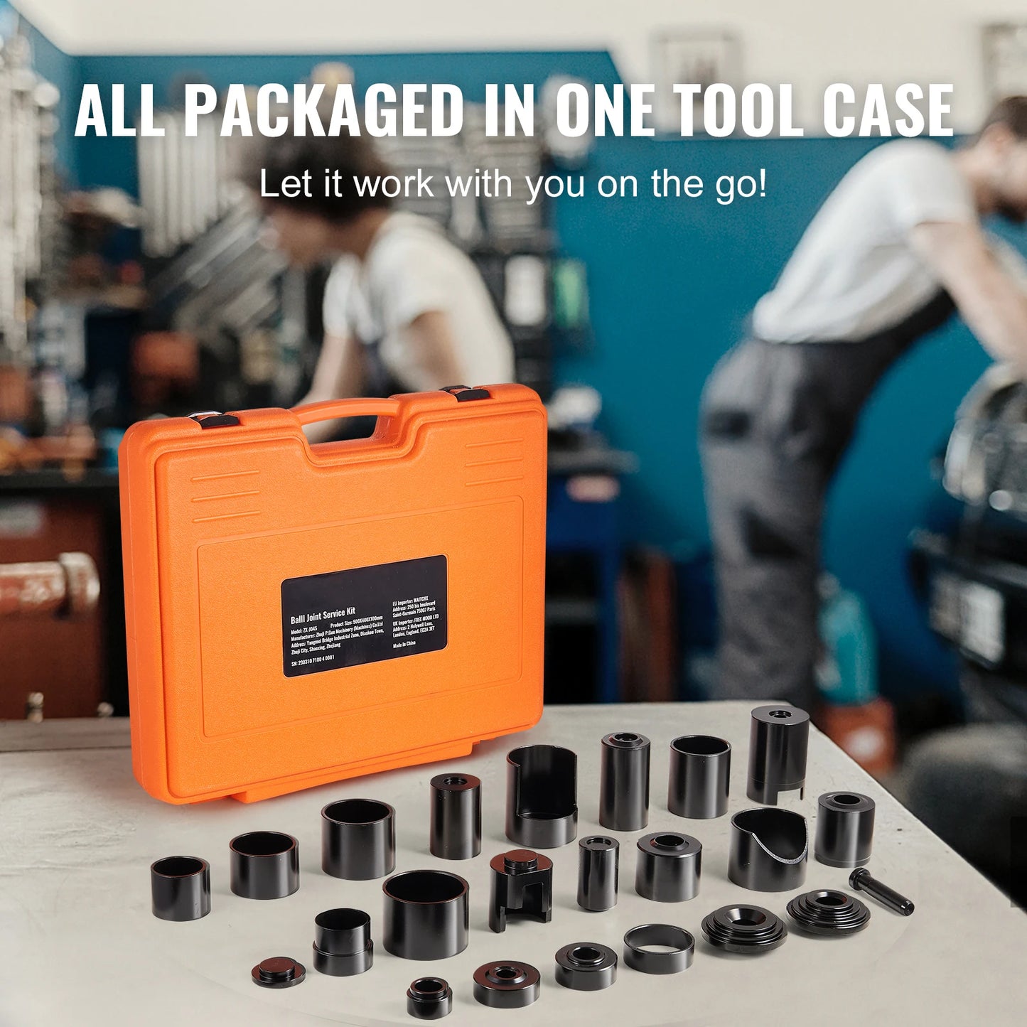 SucceBuy Ball Joint Press Kit 25pcs Tool Kit C-press Ball joint Remove&Install Tool Heavy Duty Ball Joint Repair Kit for Repair
