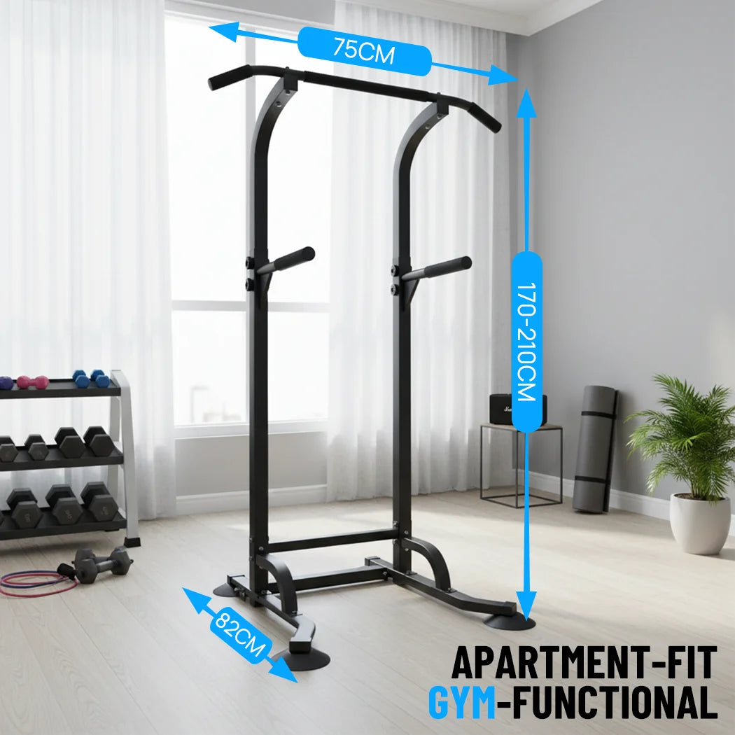 PORIYA Foldable Power Tower Chin Up Station Push Pull Up Bar Knee Raise Weight Dip Gym