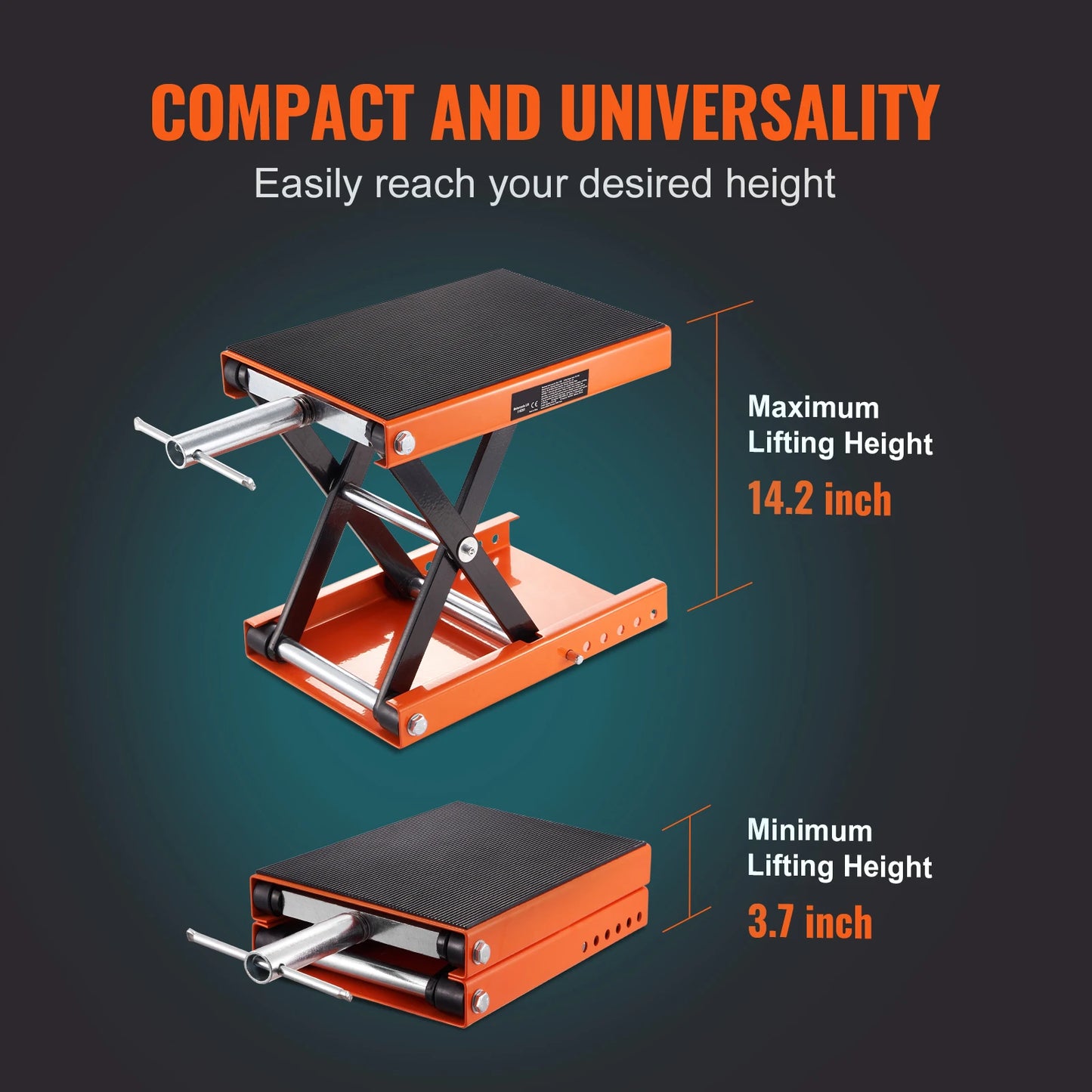 SucceBuy Motorcycle Lift 350/1100/1500 LBS Capacity Motorcycle Scissor Lift Jack with Wide Deck&Safety Pin to Bikes Motorcycles