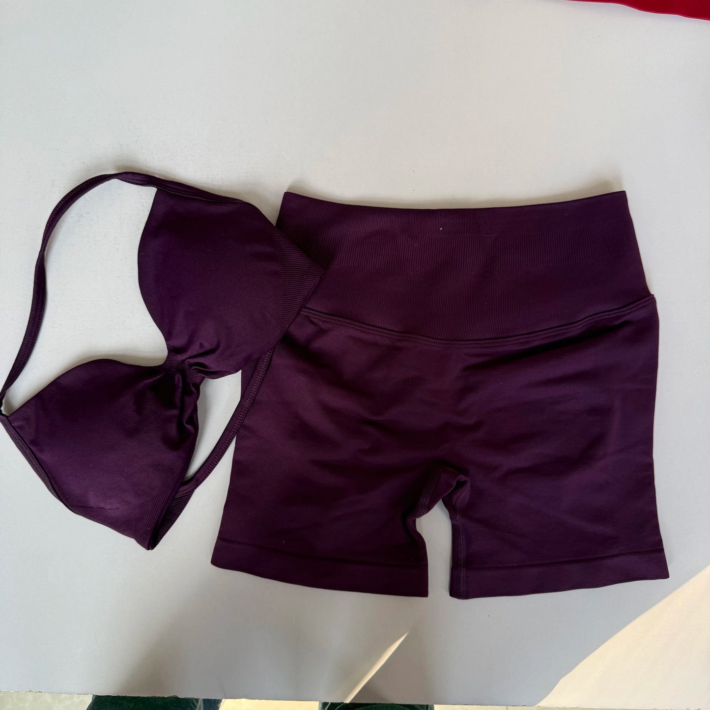 Sexy Halter Neck Beautiful Back High Waist Peach Sports Bras Shorts Suit Pilates Gathering Yoga Vest Training Fitness Bra Sets
