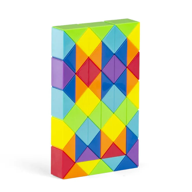 Dingsheng 24 and 36 48 60 72 Segments Magic Rule Snake multi-color 3d puzzle fidget gam Fidge Cube Twist Transformable Kid Puzzl