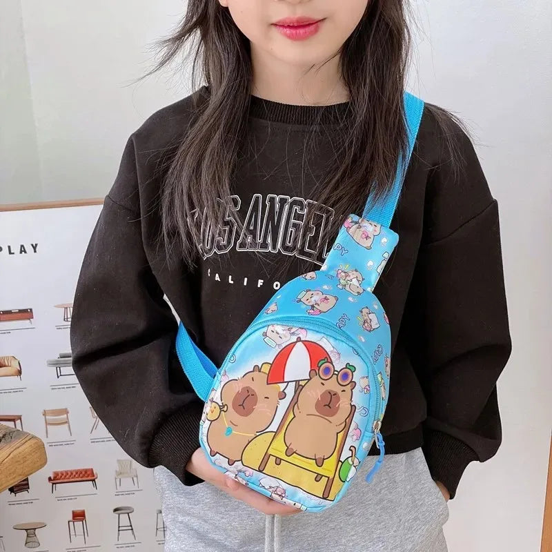 Cute Capybara Mini Shoulder Bag Cartoon Chest Bag Home Decor Messenger Coin Purse Kids Storage Bag Gift 크로스백 Free Shipping