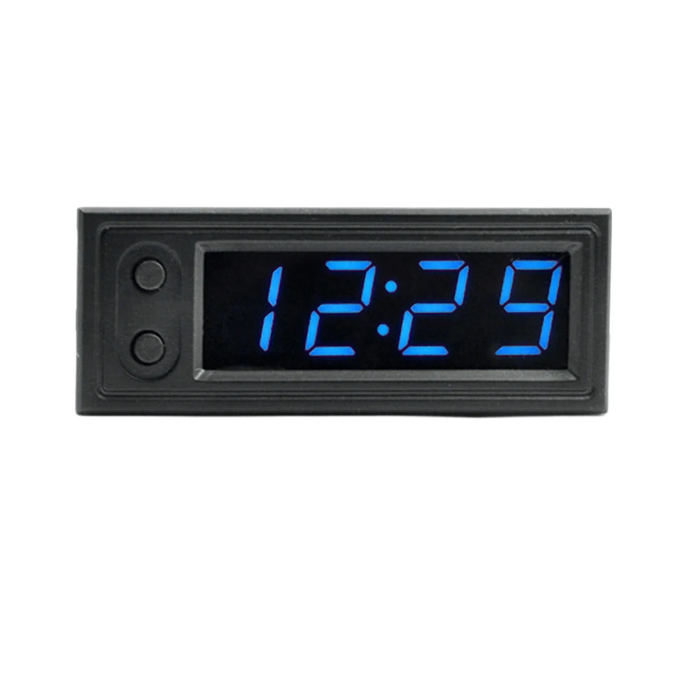 3 in 1 Car Temperature Clock LED Display Digital Clock Voltage Tester Luminous Electronic Clock Voltmeter Vehicle Interior Parts