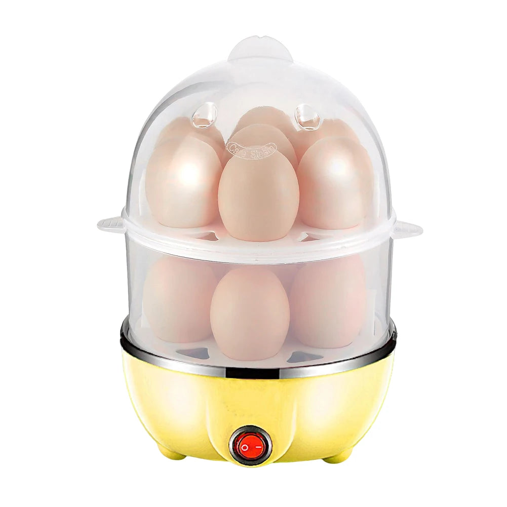 220V Electric Egg Boiler Rapid Heating Multifunctional Egg Cooker Auto-Off Portable Milk Steamer for Cooking Breakfast Machine