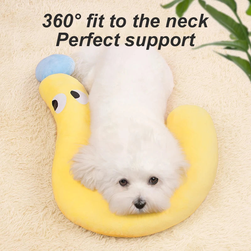 Winter Pet Little Pillow U-Shaped Neck Protector Deep Sleep for Puppy Kitten Pillow Dogs Cats Headrest Sleep Pillow Pet Supplies